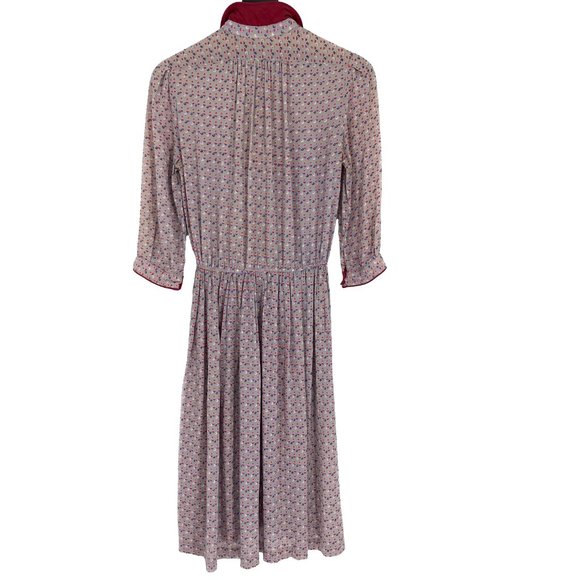 Vintage DÉPÈCHE MODE Crée á Paris Floral Pleated Dress Made in USA - Picture 10 of 16